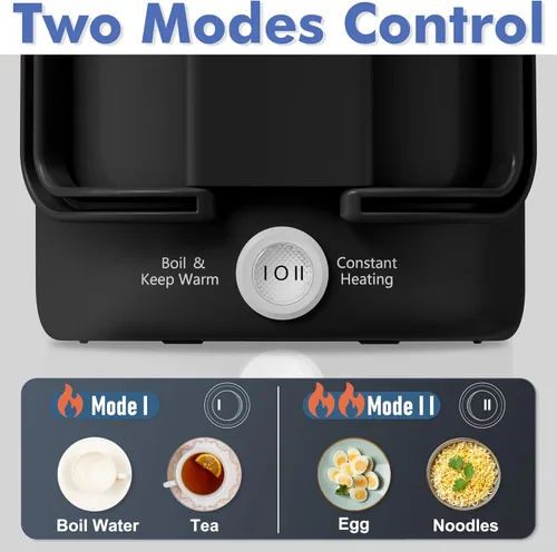 Miniatura 5 de HYTRIC Hervidor Eléctrico de Viaje, Hervidor Pequeño Plegable de 650ML, Hervidor de Agua Portátil con Control de Energía Dual, Hervidor de Acero