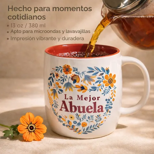 Miniatura 3 de Triple Gifffted Taza de café La Mejor Abuela en español, regalos para la mejor abuela latina del mundo, regalo del día de las Madres, Día