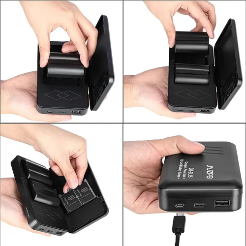 Miniatura 9 de JYJZPB EN-EL15C EN-EL15 Estación de almacenamiento de cargador de batería con ranuras para tarjetas SD USB-C Dual Charger Case with USB Output and