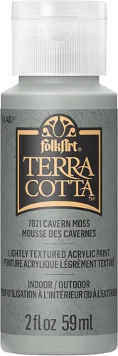 FolkArt, Cavern Moss 7021 - Pintura acrílica variada de 2 fl oz / 2.0 fl oz Terra Cotta para manualidades fáciles de aplicar, suministros de arte