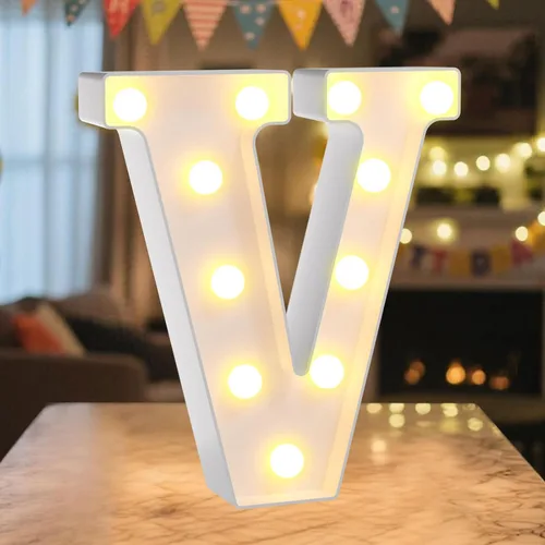 Miniatura 25 de Letrero de números con luz LED de marquesina, letrero de números de cumpleaños iluminado para decoración de fiesta de cumpleaños, pared de bar