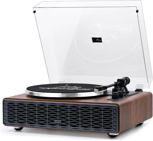 Annesburg Reproductor de Discos de Vinilo, Tocadiscos Bluetooth con Altavoces Incorporados para Discos de Vinilo, Alta Fidelidad con Transmisión por