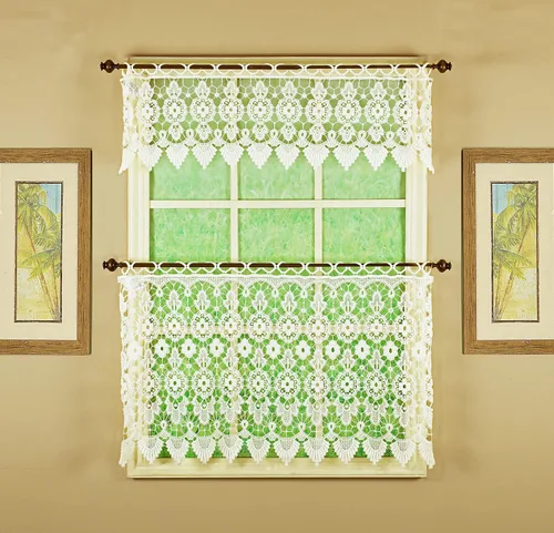 Miniatura 3 de Cortina de Medallón Macramé de Today's Curtain 30 cm, Color Écru, 89 cm x 30 cm