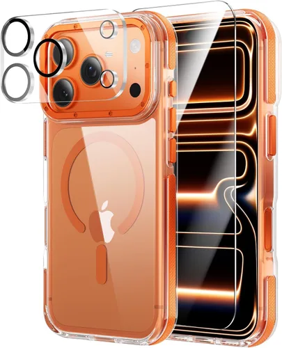 Miniatura 78 de Funda magnética diseñada para iPhone 11 Pro Max, [probada en caídas de grado militar] [compatible con MagSafe] Funda protectora delgada translúcida