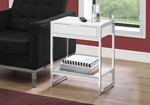 Miniatura 2 de Monarch Specialties I Accent, mesa final, mesita de noche, BLANCO