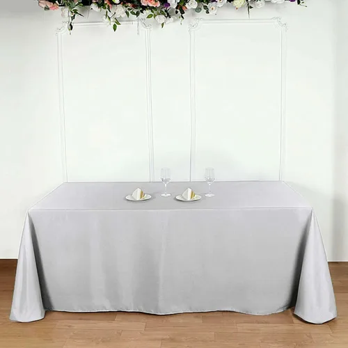 Miniatura 91 de Efavormart - 5 manteles rectangulares de poliéster blanco de 60 x 102 pulgadas, para banquetes, bodas, fiestas, restaurantes