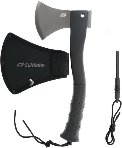 Miniatura 7 de Schrade Hacha de retroceso clase Delta de 13 pulgadas con hoja de acero 3Cr13 de 3 pulgadas y mango G10 para supervivencia al aire libre, campamento
