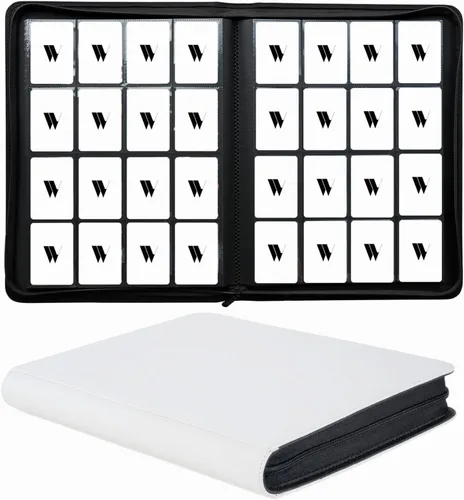 Miniatura 24 de Carpeta para tarjetas de 16 bolsillos, más de 1000 carpetas de tarjetas coleccionables con cremallera de alta calidad, álbum de bolsillo de doble