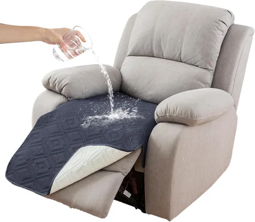 Miniatura 28 de Genina Juego de 2 Fundas de Reposabrazos para Sofá 100% Impermeables, Fundas para Reposabrazos de Sofá, Sillón, Protectores Antideslizantes