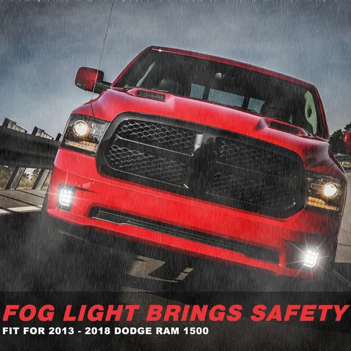 Miniatura 6 de Luces antiniebla LED con luces de circulación diurna para Dodge Ram 1500 2013-2018, montaje de lámparas antiniebla Plug & Play para camioneta