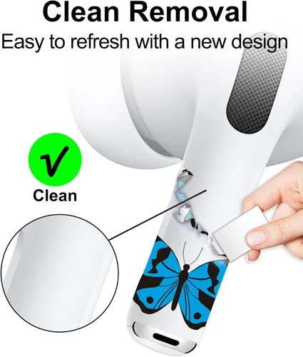 Miniatura 6 de RockMax Funda para AirPods 4, bonita calcomanía para AirPods 4ª generación, compatible con funda de mariposa AirPod 2024, envoltura de tatuaje