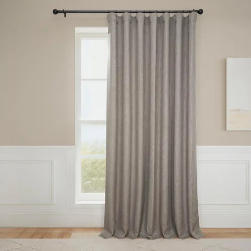 Miniatura 6 de HPD Half Price Drapes - Cortinas de lino sintético para sala de estar (2 paneles) - 100 pulgadas de ancho x 84 pulgadas de largo - Cortinas