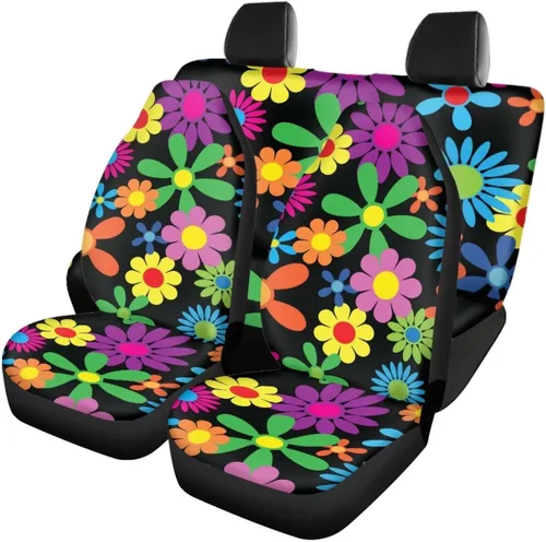 Miniatura 27 de Howilath 250 USA Anniversary - Juego de 4 fundas de asiento de automóvil de ajuste universal para asientos delanteros y traseros para uso en todas