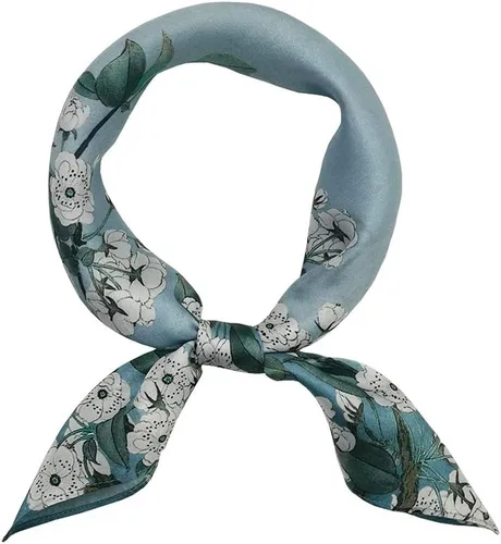 Miniatura 15 de FONYVE Bufandas 100% de seda de morera para mujer, bufanda cuadrada ligera de satén para la cabeza, bufanda pequeña de seda para dormir, 21 x 21