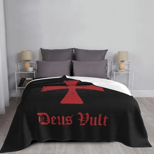 Miniatura 7 de Deus Vult Knights Templar Cross - Manta térmica, ligera, súper suave y cálida para todas las estaciones, para sofás