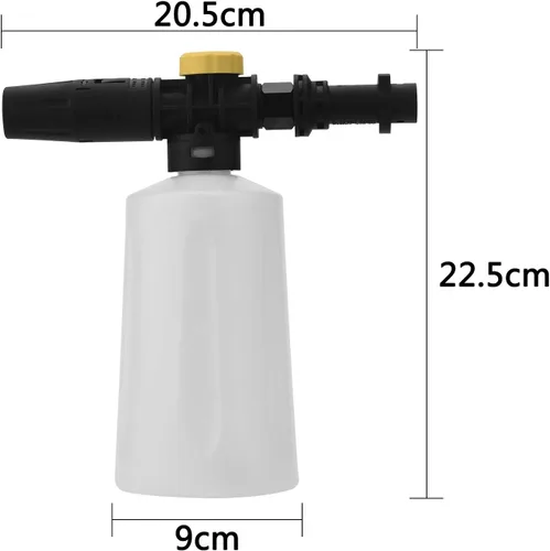 Miniatura 5 de FUNTECK Lanza de cañón de espuma compatible con lavadora a presión Karcher K2/K3/K4/K5/K6/K7, dispensador de jabón ajustable para limpieza