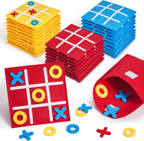 JoyCat Juego de mesa estratégico de Tic Tac Toe para niños y familia, recuerdos de fiesta de cumpleaños, juguetes educativos clásicos para rellenar
