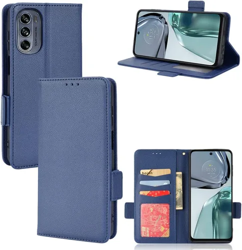 Miniatura 250 de Funda de piel sintética compatible con Motorola Moto E22 4G, funda de piel sintética compatible con Motorola Moto E22i 4G, color negro