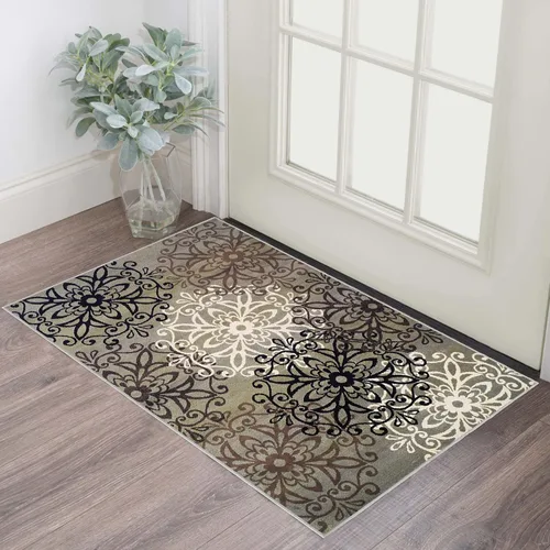 Miniatura 18 de SUPERIOR – Alfombra de área contemporánea de la colección Leigh - Alfombra moderna de 5/16 de pulgada (8 mm) de pelo con diseño de medallón floral