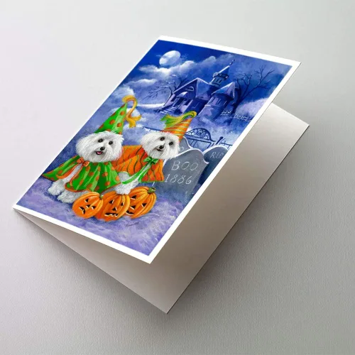 Miniatura 270 de Caroline's Treasures PPP3013GCA7P - Tarjetas de felicitación y sobres para mascotas de Basset Hound Teacher, paquete de 8 tarjetas en blanco
