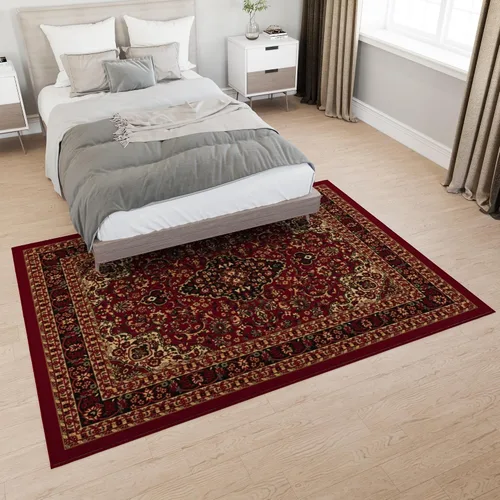 Miniatura 3 de Ottomanson Alfombra de 5 x 6,6 pies para sala de estar, alfombra oriental para dormitorio - alfombra grande para piso antideslizante y duradera