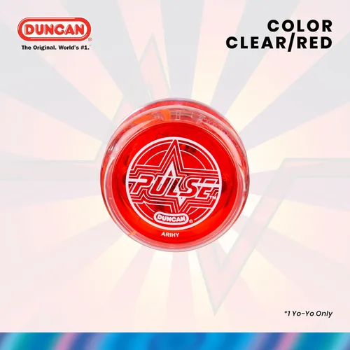 Miniatura 9 de Duncan Toys Pulse - Yoyó con luz LED de nivel intermedio con eje de rodamiento de bolas y luces LED, transparente/rojo, pequeño