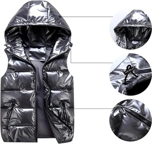 Miniatura 7 de AMEBELLE Chaleco acolchado con capucha para mujer, sin mangas, ligero, con cremallera, acolchado, chaleco acolchado