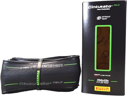 Miniatura 6 de Pirelli Cinturato Velo - Neumático para bicicleta de carretera (viajes largos), listo para clincher sin cámara, mango seguro en varios terrenos