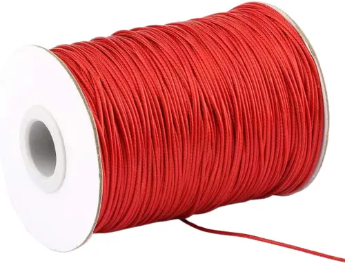 Miniatura 12 de Cordón encerado de 0.039 in y 175 yardas para la fabricación de joyas, hilo de cuentas de poliéster negro para trenzar pulseras y collares, 00 negro