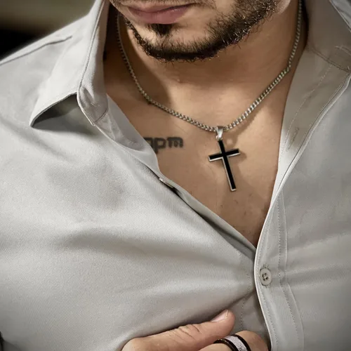 Miniatura 6 de Jstyle Collar de cadena de eslabones de acero inoxidable para hombres y mujeres, 3 piezas de 964 de pulgada (3.5 mm)