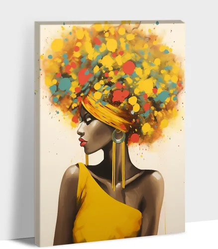 Miniatura 89 de Arte de pared afroamericano, decoración de rey y reina bailarín negro para sala de estar, arte de pareja de amor negro para dormitorio, lienzo