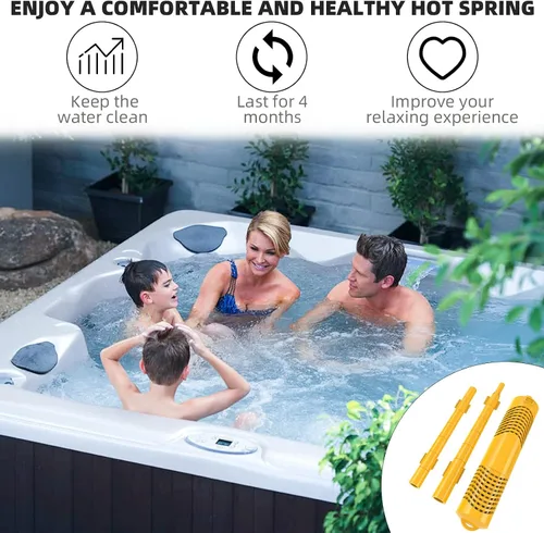 Miniatura 6 de ROYOR Palitos minerales de spa para suministros de bañera de hidromasaje, cartucho de filtro mineral para bañera de hidromasaje, paquete de 2