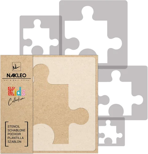 Miniatura 5 de NAKLEO Juego de plantillas de pintura para cuarto de bebé, 5 plantillas de 3.5 a 13.4 pulgadas, plantillas de peluche de oso de peluche, plantillas