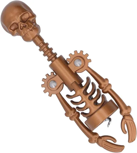 Miniatura 5 de Sacacorchos de calavera Abridor de botellas de vino Herramienta de apertura de esqueleto Sacacorchos de metal Hueso Vino tinto Vino tinto Vino