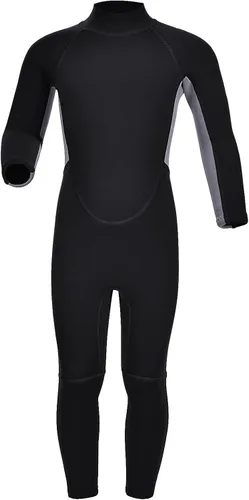 Miniatura 7 de Traje de neopreno de 3 mm para niños, niñas, niños pequeños y jóvenes; traje de baño completo térmico para agua fría; cremallera en la espalda