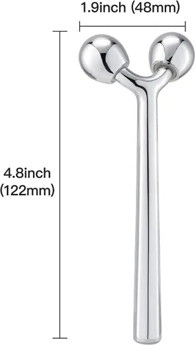 Miniatura 6 de Tekson Faical - Masajeador de rodillos, herramienta de masaje facial de metal 3D para reducir la hinchazón, eliminar arrugas de los ojos, Aleación