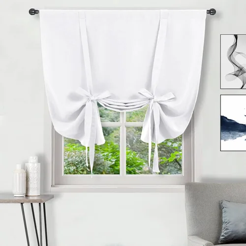 Miniatura 39 de DWCN Cortinas Opacas - Persiana Enrollable con Lazos para Ventana, Aislamiento Térmico, Oscurecimiento de Habitación, Cortinas con Bolsillo