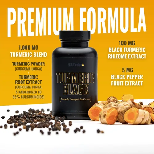 Miniatura 2 de Sculpt Nation by V Shred Potente suplemento de cúrcuma, curcumina de cúrcuma con pimienta negra e ingredientes patentados para la salud