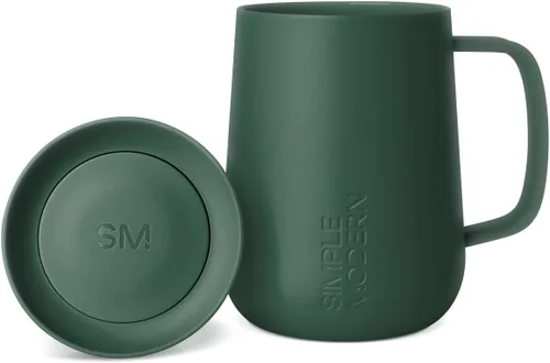 Miniatura 11 de Simple Modern - Taza Voyager Signature Vaso de viaje para café con tapa de 360° y asa Vaso de café helado y té de infusión fría con Abedul