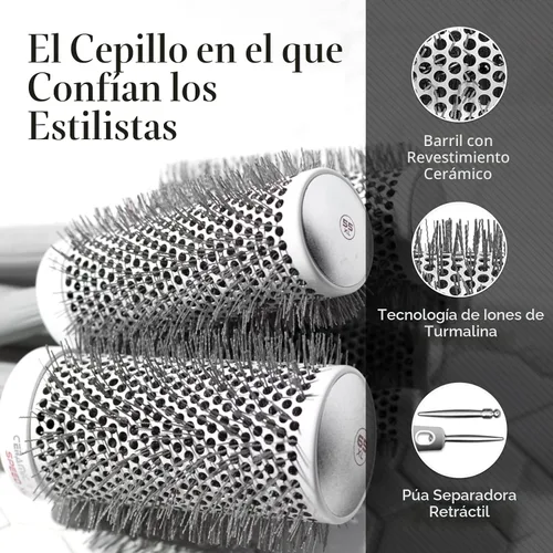 Miniatura 5 de Olivia Garden Cerámica + Ion Speed XL – Cepillo térmico redondo extra largo – No eléctrico – Cepillo profesional para cabello normal a grueso