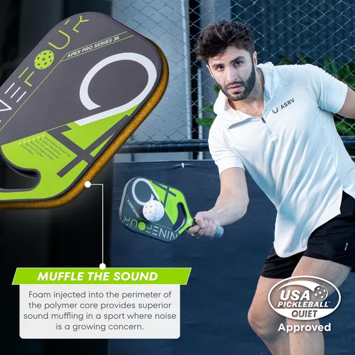 Miniatura 7 de Apex Pro Series - Paleta de pickleball de fibra de carbono 3k, aprobada por USAPA, superficie de alto giro, control definitivo, núcleo