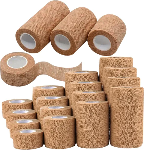 Miniatura 9 de Paquete de 8 envolturas para caballos de 6 pulgadas x 5 yardas, vendajes grandes autoadhesivos, cinta atlética elástica autoadhesiva, envoltura