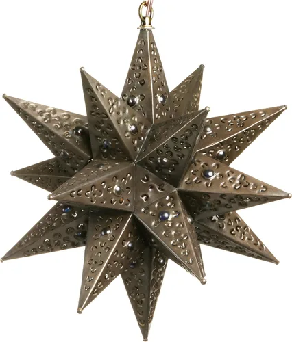 Miniatura 14 de Hometown Evolution, Inc. Luz de estrella colgante de estaño mexicano de 18 pulgadas - Corte de flor
