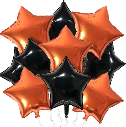 Miniatura 6 de Globos de papel de aluminio con forma de estrella de arena beige, marrón y blanco, 10 globos de Mylar en forma de estrellas de 18 pulgadas