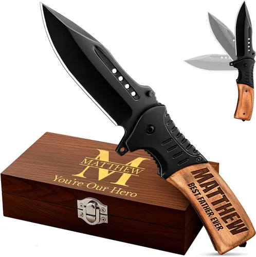 Miniatura 7 de Grand Way Navaja de bolsillo personalizada – Regalo personalizado para hombres y mujeres, regalos de cumpleaños, papás, padre, marido, hombres, 6.