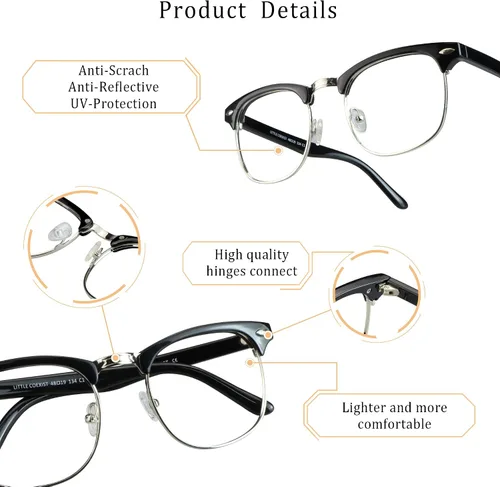 Miniatura 2 de LifeArt Gafas de lectura antifatiga ocular, lectores de computadora, gafas de juegos, gafas de TV, para mujeres y hombres, antirreflejos