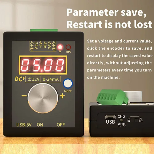 Miniatura 5 de Nuevo generador de señal digital 4-20mA 0-10V Voltaje 0-20mA Transmisor de corriente USA (con batería)