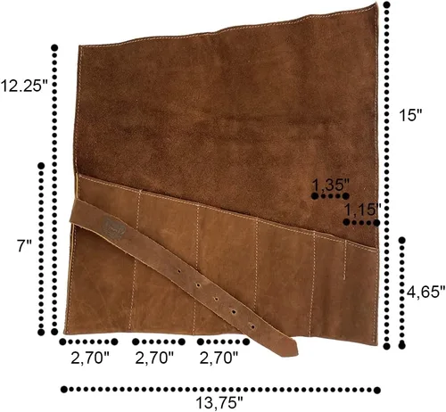 Miniatura 6 de Hide & Drink, Bolsa enrollable grande para herramientas (6 ranuras), bolsa de mano portátil, almacenamiento de taller, organizador de herramientas