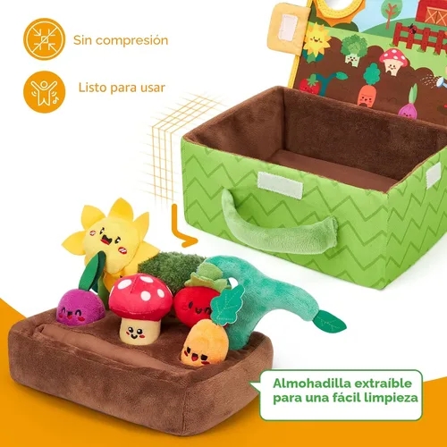 Miniatura 7 de hahaland Juguetes para bebés de 6 a 12 meses – Frutas Verduras Jardín Planta Granja Peluche 6 Month Old Montessori Sensory Toys Carrot Flower with