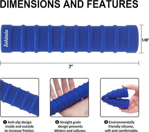 Miniatura 3 de Empuñaduras para remo de kayak, accesorios de kayak, agarres antideslizantes para remos de kayak, agarre de silicona para prevención de ampollas